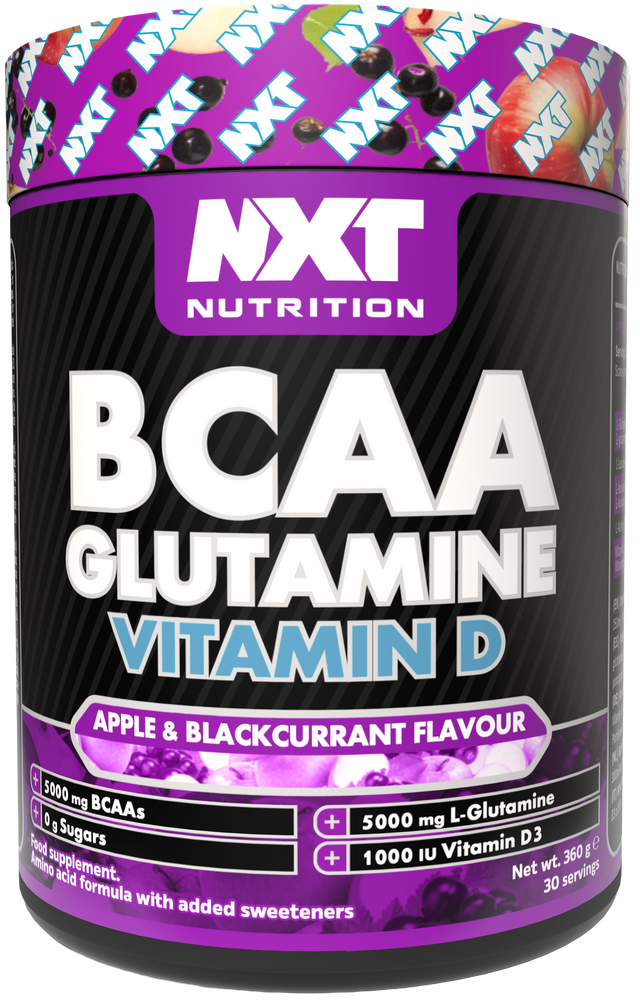 NXT Nutrition BCAA, Glutamine & VIt D 360g - Apple & Blackcurrant - 300g