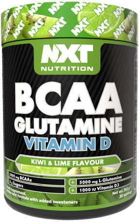 NXT Nutrition BCAA, Glutamine & VIt D - Kiwi Lime - 360g