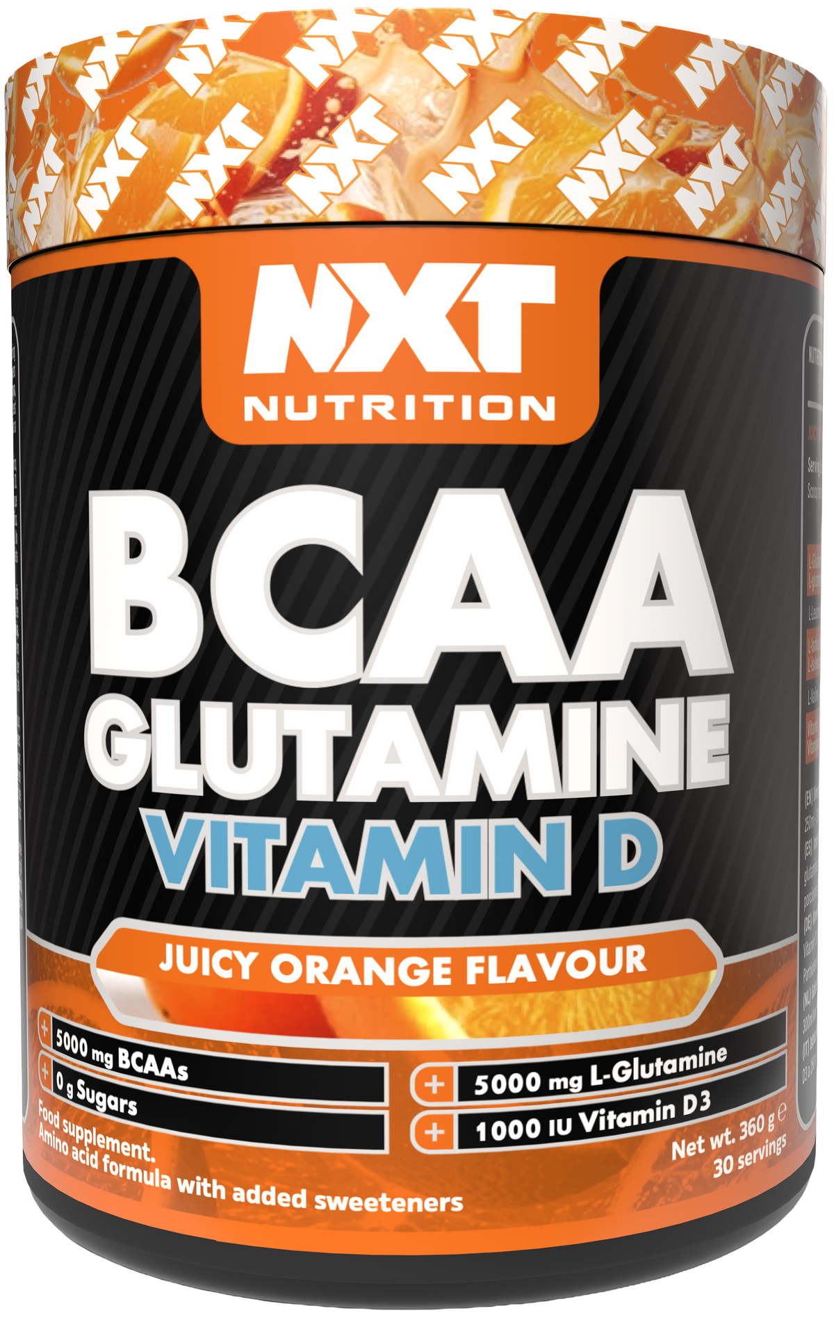 NXT Nutrition BCAA, Glutamine & VIt D - Orange - 360g