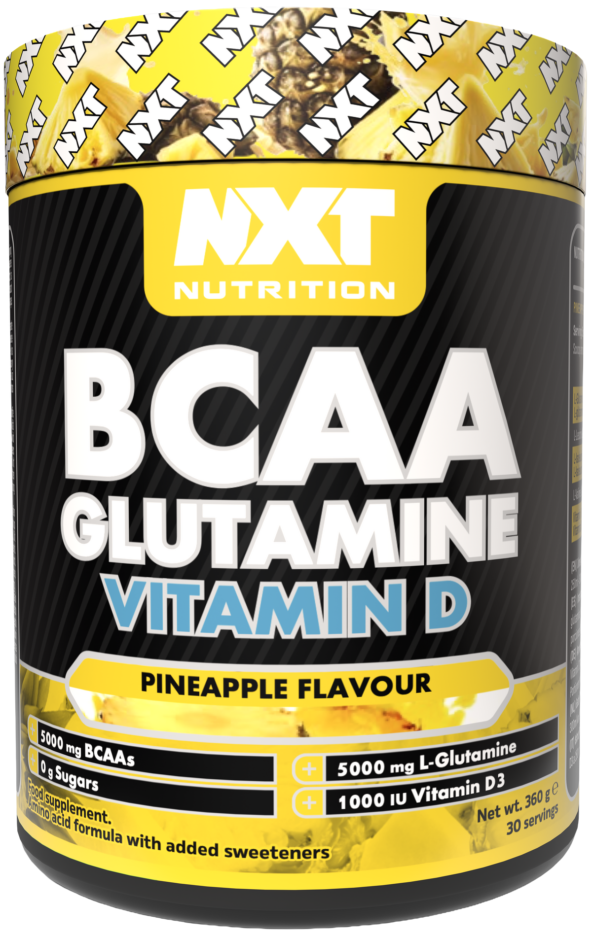 NXT Nutrition BCAA, Glutamine & VIt D - Pineapple - 360g