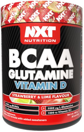 NXT Nutrition BCAA, Glutamine & VIt D - Strawberry Lime - 360g