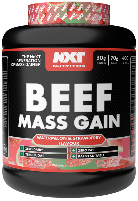 NXT Nutrition Beef Mass Gain - Watermelon & Strawberry - 3.15kg