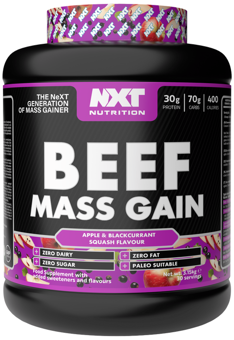 NXT Nutrition Beef Mass Gain - Apple & Blackcurrant - 3.15kg