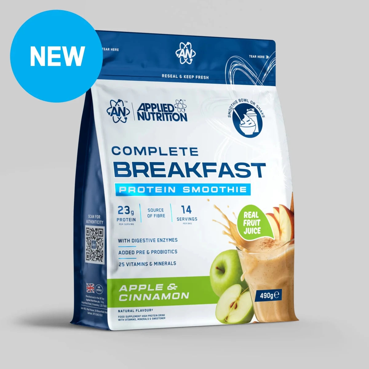 Applied Nutrition Complete Breakfast - Apple & Cinnamon - 490g