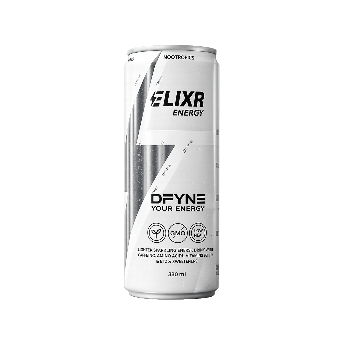 Elixr Energy Energy Drink - Peach & Raspberry - 12x330ml