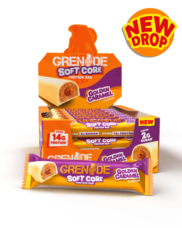 Grenade Soft Core Protein Bar - Golden Caramel - 12 x 50g