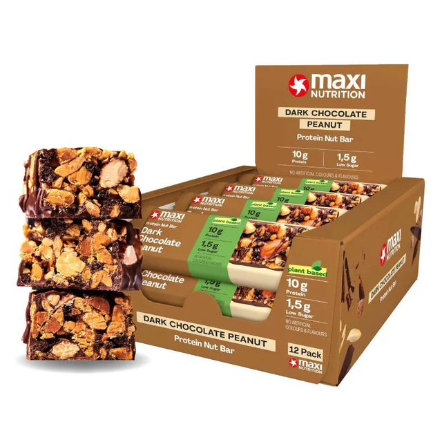 MaxiNutrition Nut Protein Bar - Dark Choc Peanut - 12x46g