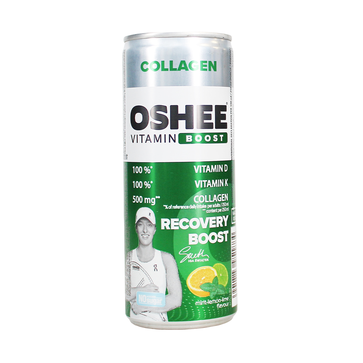 OSHEE Vitamin Boost Protein 24x250ml Mint & Lemon + Lime - Mint & Lemon + Lime (Collagen Protein) - 24x250ml