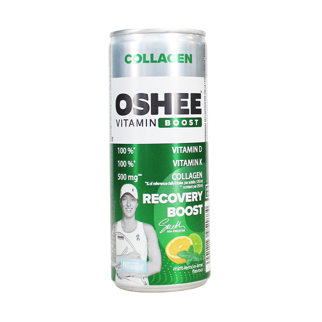 OSHEE Vitamin Boost Protein 24x250ml Mint & Lemon + Lime - Mint & Lemon + Lime (Collagen Protein) - 24x250ml