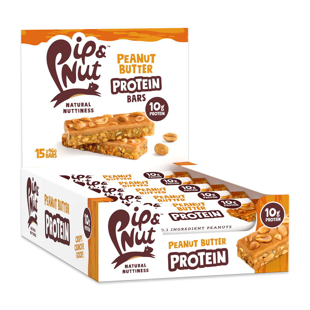 Pip & Nut Protein Bar - Dark Chocolate Peanut - 15x46g