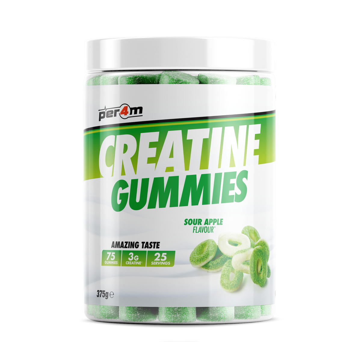 Per4m Creatine Gummies - Sour Apple - 375g