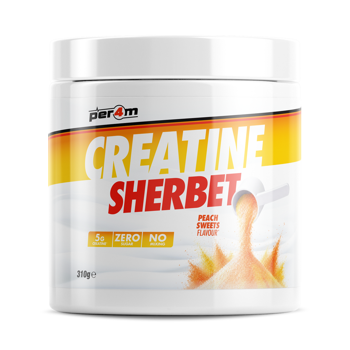 Per4m Creatine Sherbet - Peach Sweets - 310g