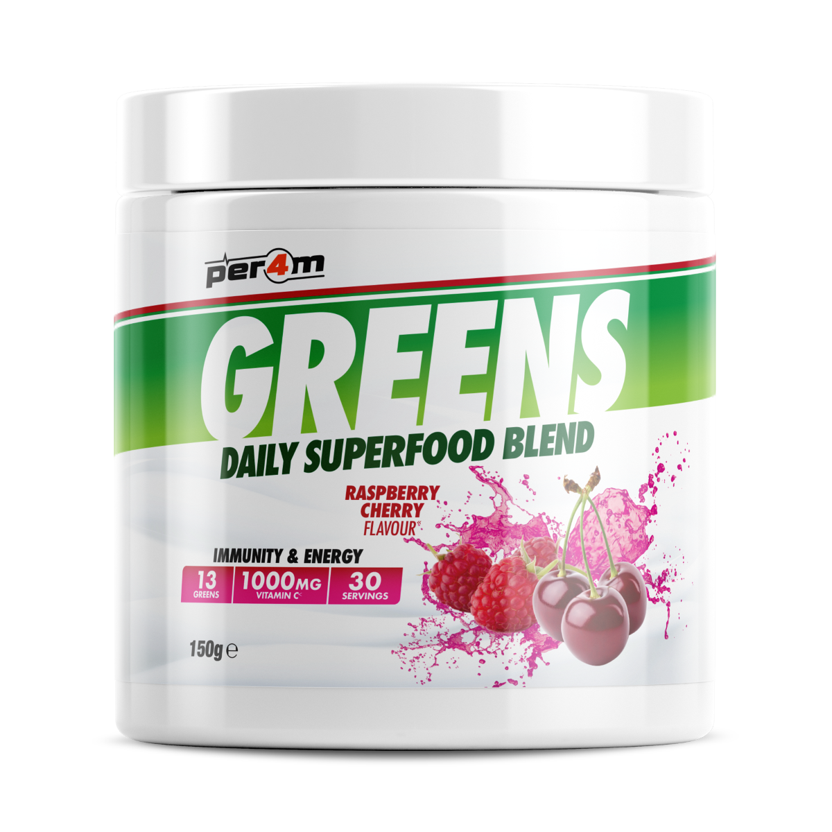 Per4m Greens - Raspberry Cherry - 144g