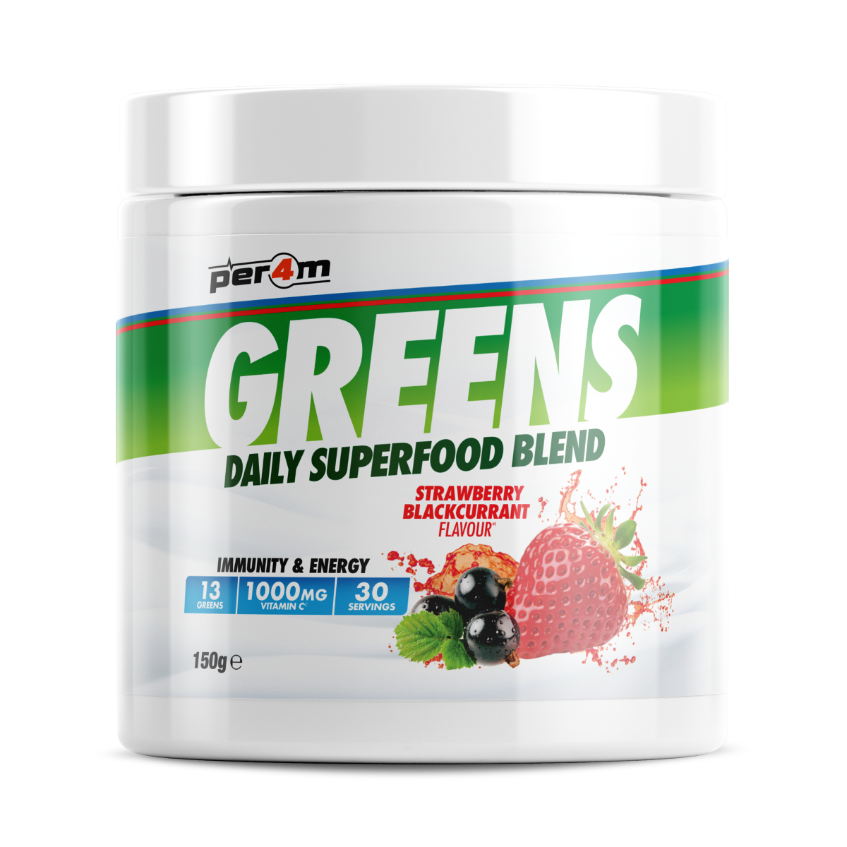 Per4m Greens - Strawberry Blackcurrant - 144g