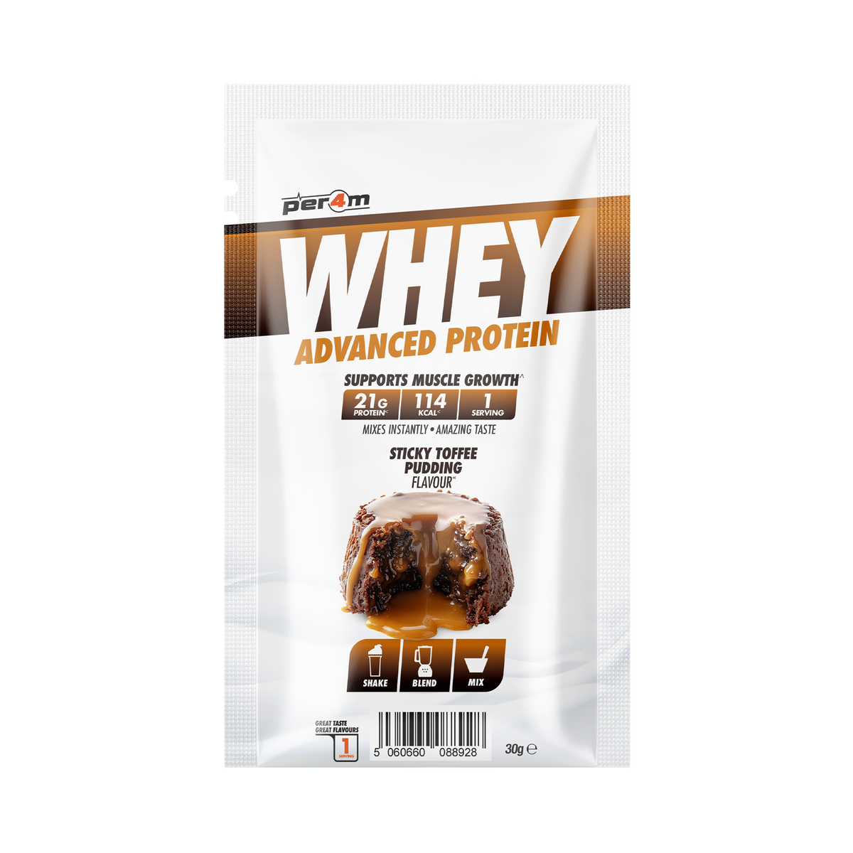 Per4m Advanced Whey Pre-Filled Sachets Counter Top Display Unit (100 Sachets) Variety Pack - Variety