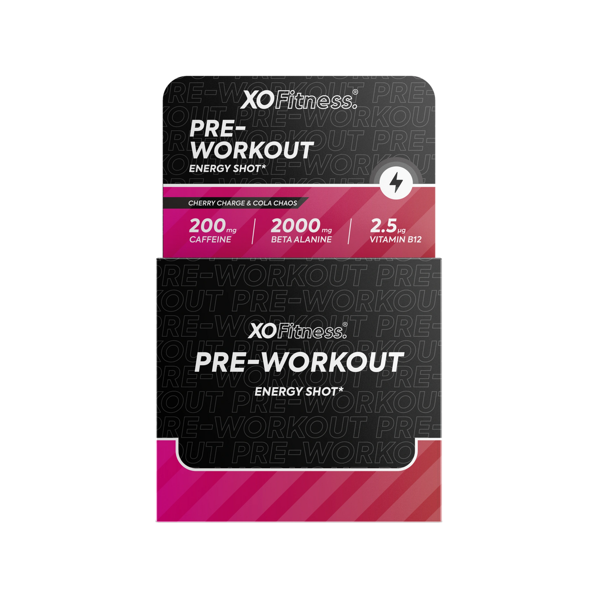 XO Fitness Pre-Workout Shots Mixed Case - Cherry / Cola - 20x60ml