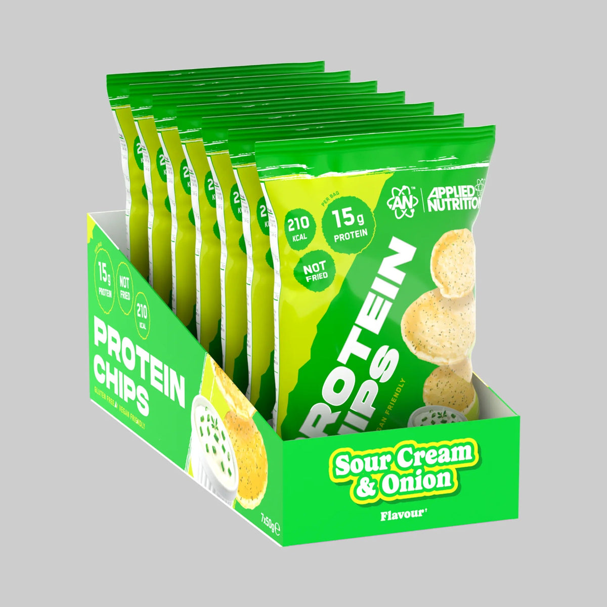 Applied Nutrition Protein Chips - Sour Cream & Onion - 7x50g
