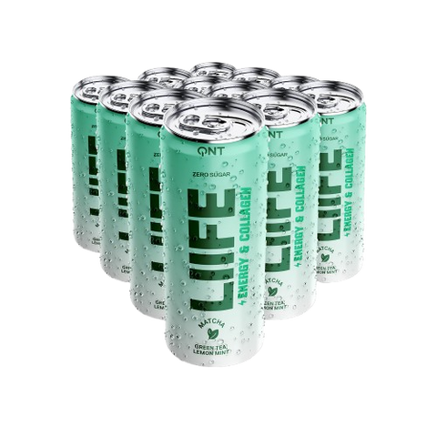 QNT Energy & Collagen Matcha - Lemon Mint - 12x250ml