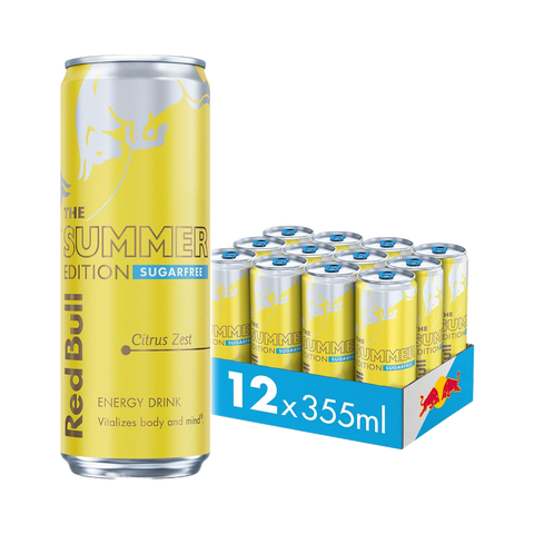 Red Bull Sugar Free - Citrus Zest - 12x355ml