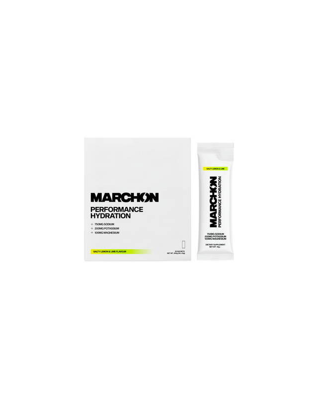 Marchon Supplements Performance Hydration Electrolyte Powder Sachets - Salty Lemon & Lime - 30x10g