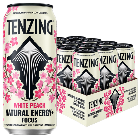 Tenzing Natural Energy+ - White Peach - 12x500ml