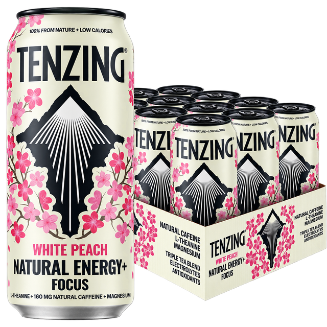 Tenzing Natural Energy+ - White Peach - 12x500ml