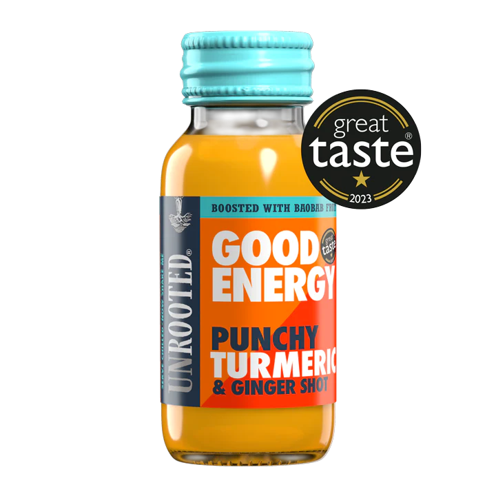 UNROOTED Drinks Health Shot - Good Energy - Mighty Ginger & Chilli - 12x60ml