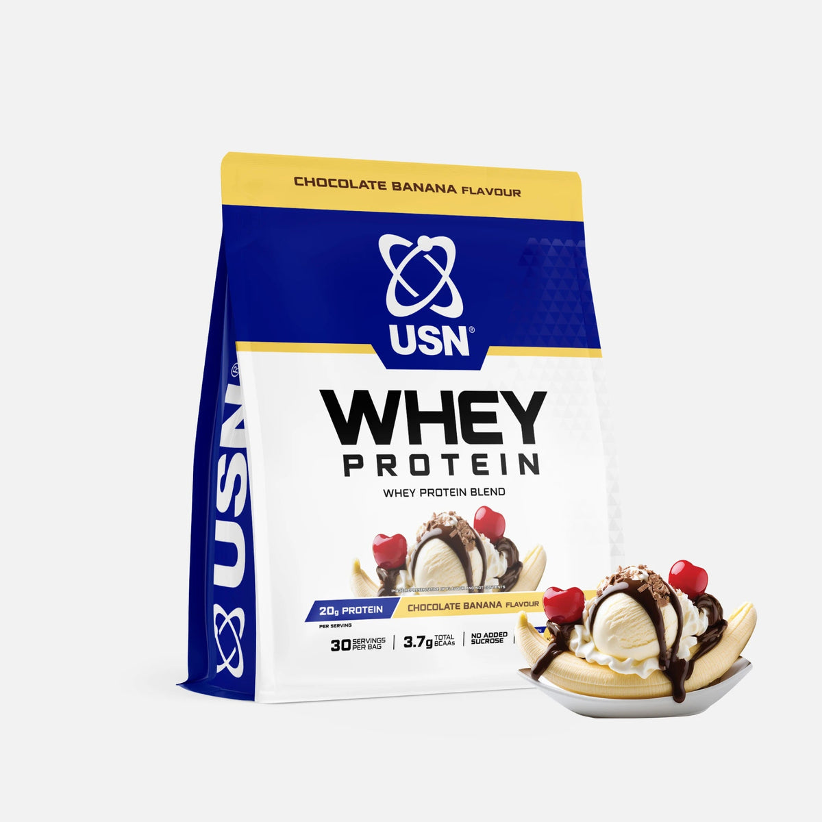 USN Whey Protein Bag - Choc Banana - 900g