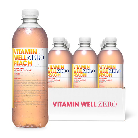 Vitamin Well ZERO - Peach - 12x500ml
