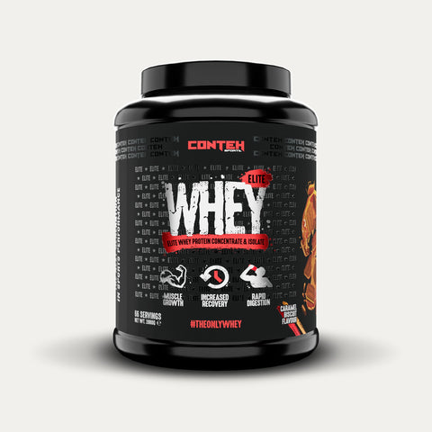 Conteh Sports Whey Elite - Caramel Biscuit - 1980g