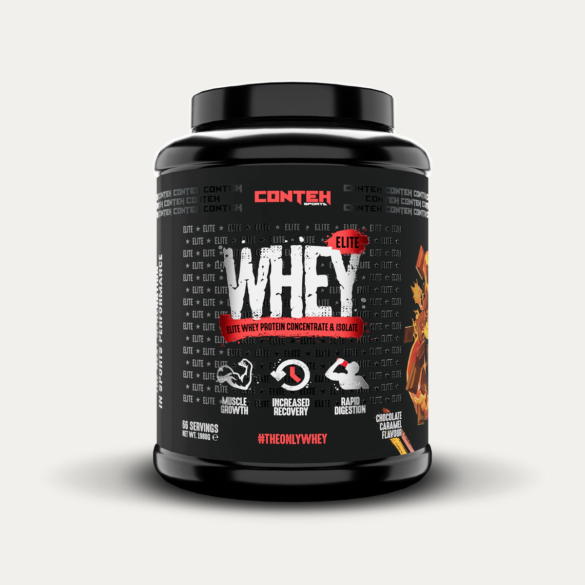 Conteh Sports Whey Elite - Chocolate Caramel - 1980g
