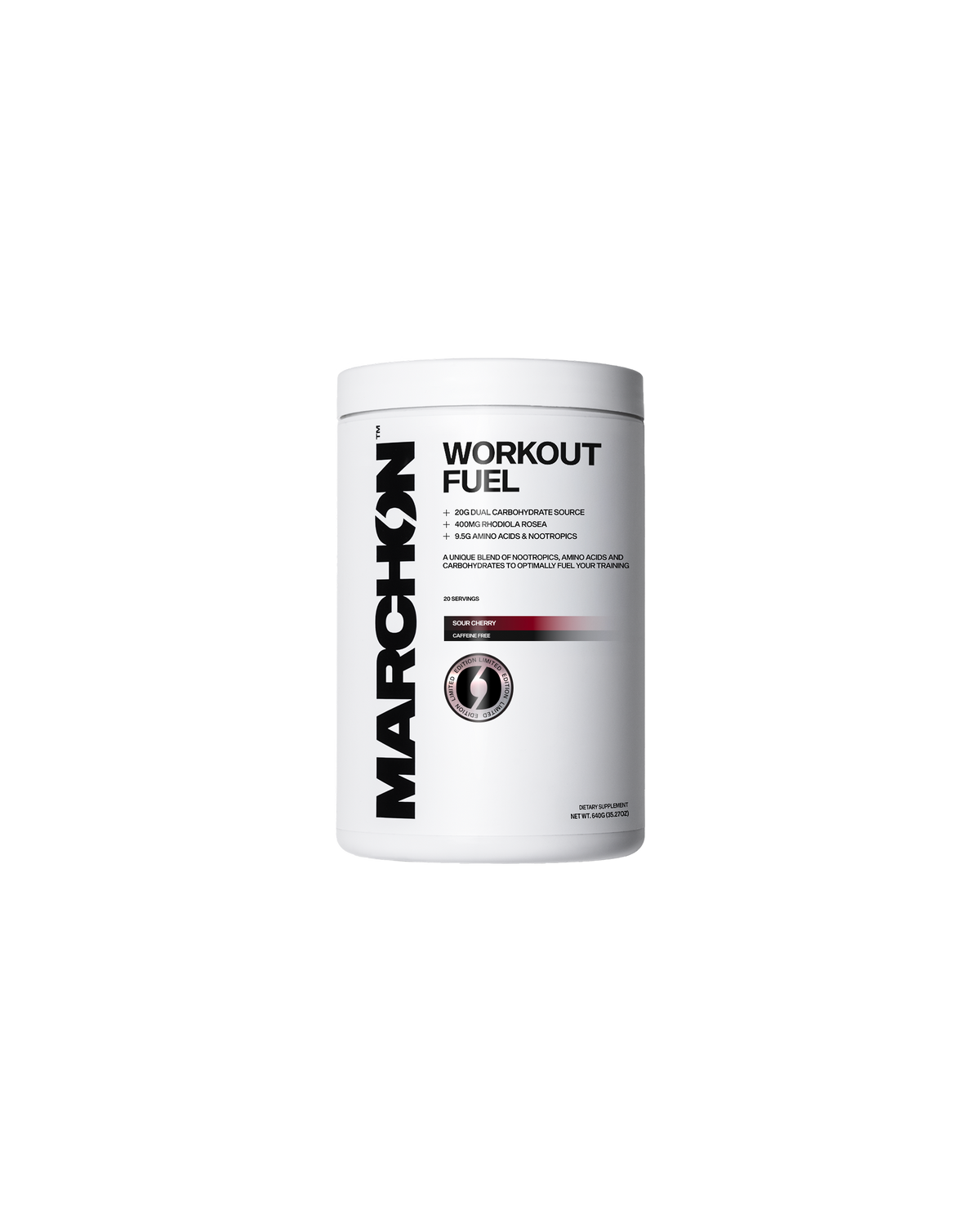 Marchon Supplements Workout Fuel 2.0 Caffeine Free - Sour Cherry - 640g