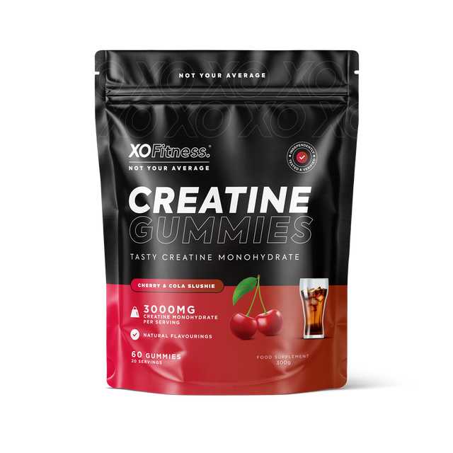XO Fitness XO Creatine Gummies Dual Flavour - Cherry & Cola - 60 Gummies