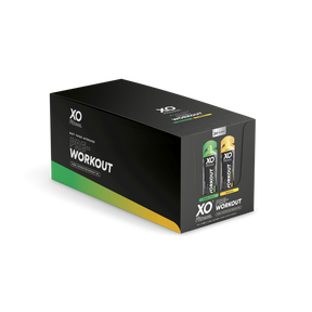XO Fitness Pre-Workout Gel Mix Case - Tropical / Green Apple - 24x70g
