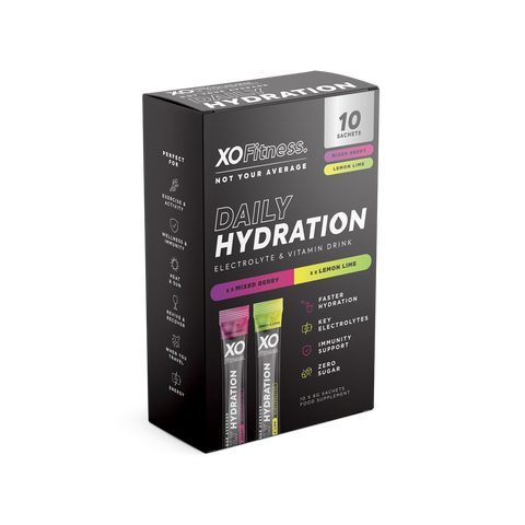 XO Fitness Hydration Mixed Box - Mixed Berry / Lemon & Lime - 10x6g