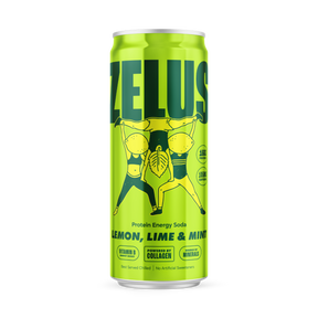ZELUS Protein Energy Soda - Lemon, Lime & Mint - 12x330ml