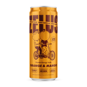 ZELUS Protein Energy Soda ZERO - Orange & Mango - 12x330ml