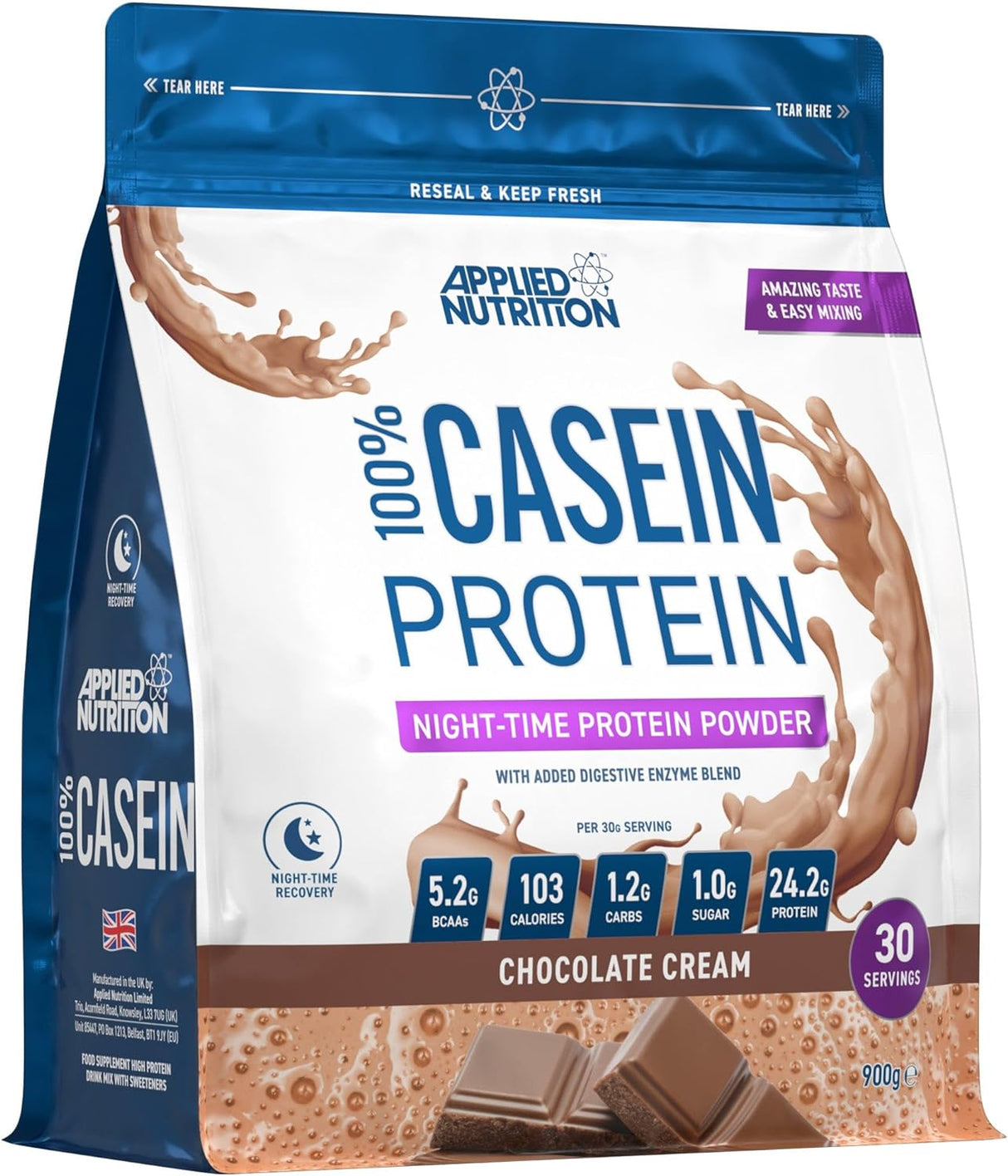 Applied Nutrition Casein 900g - gymstack.
