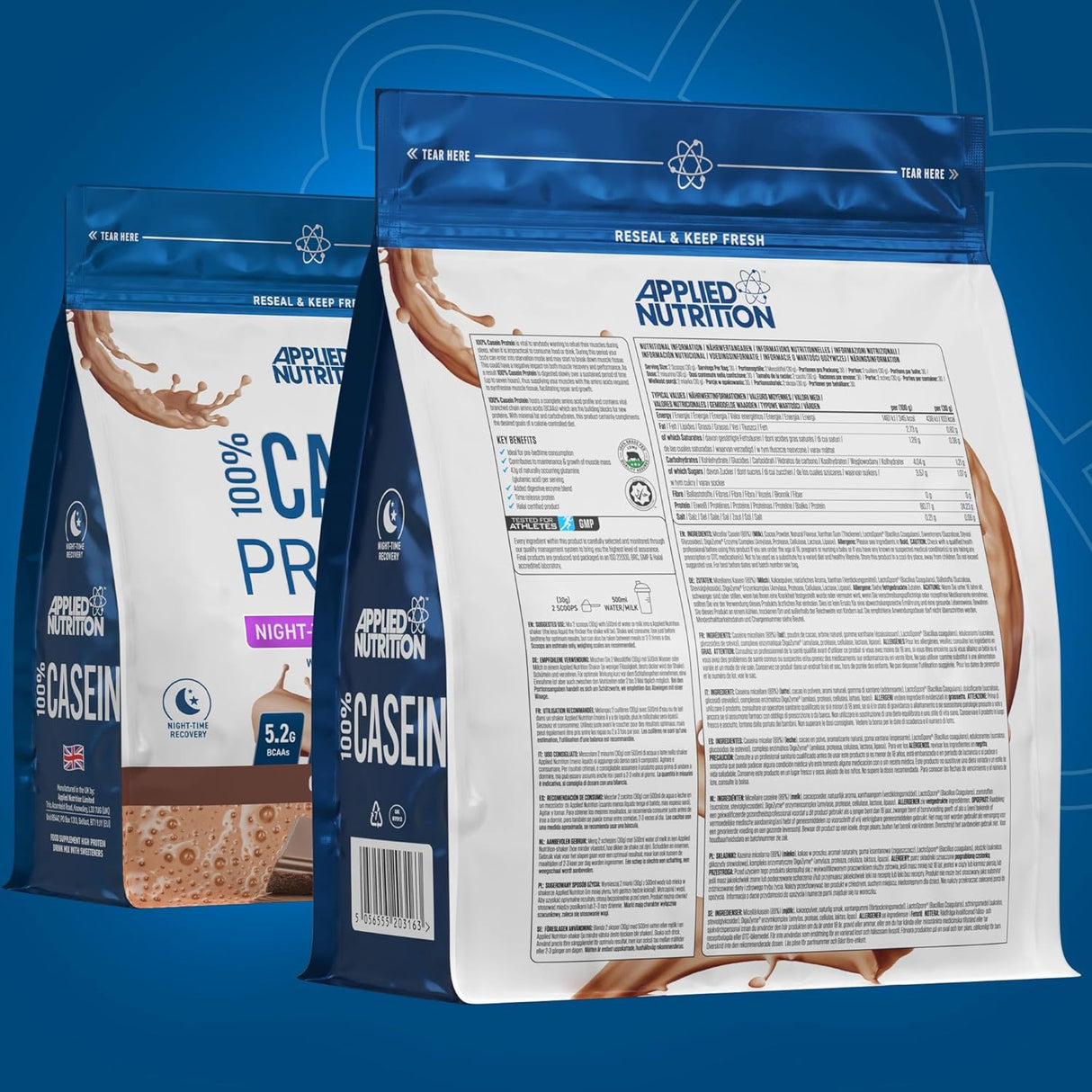 Applied Nutrition Casein 900g - gymstack.