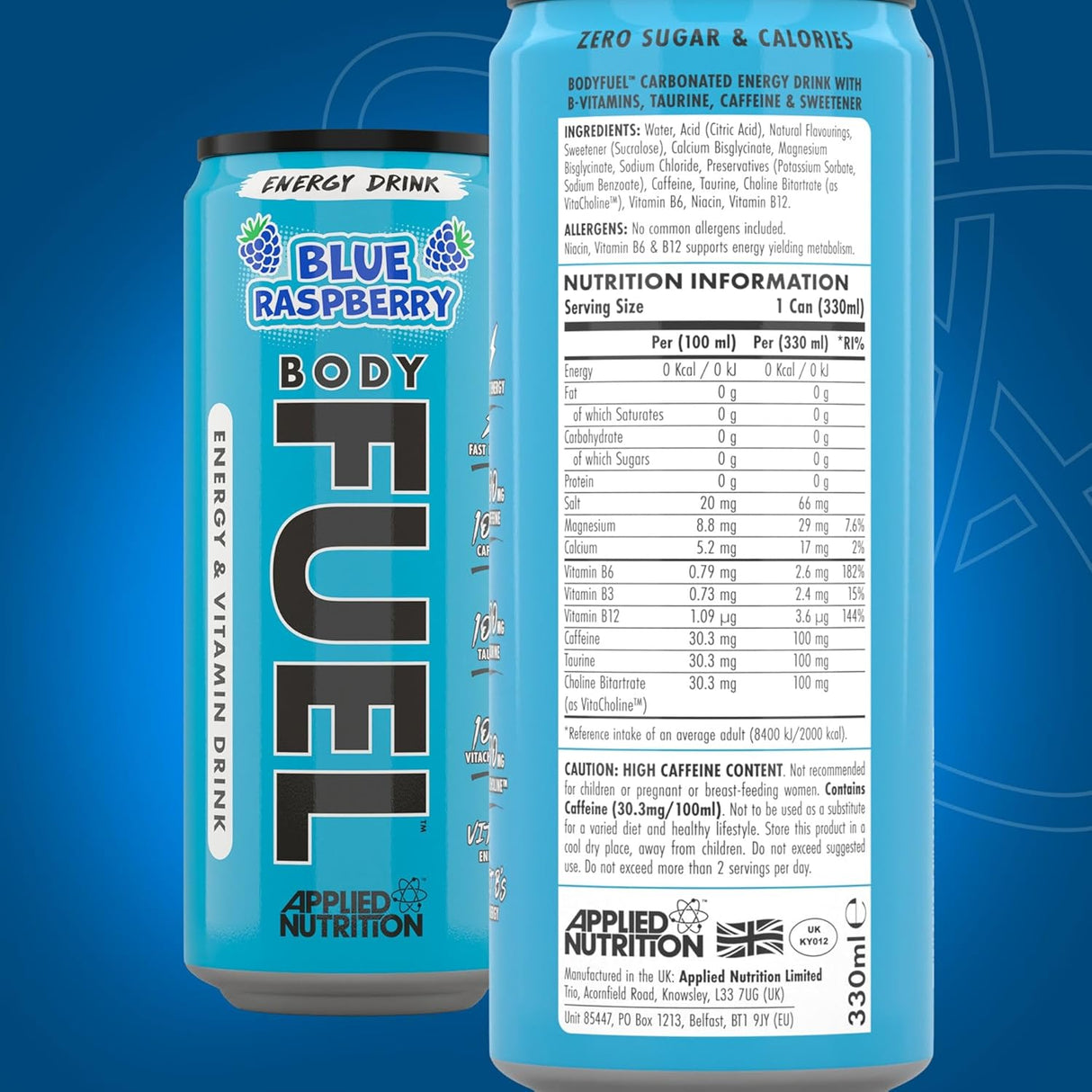 Applied Nutrition Body Fuel Energy Can 12x330ml - gymstack.