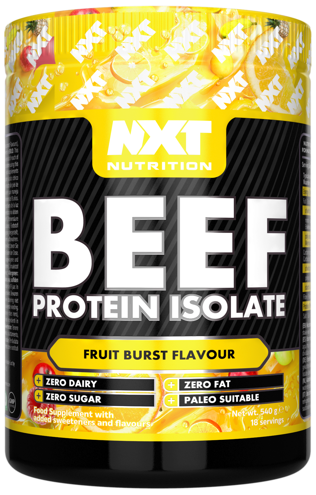 NXT Nutrition Beef Protein Isolate - Fruit Burst - 540g