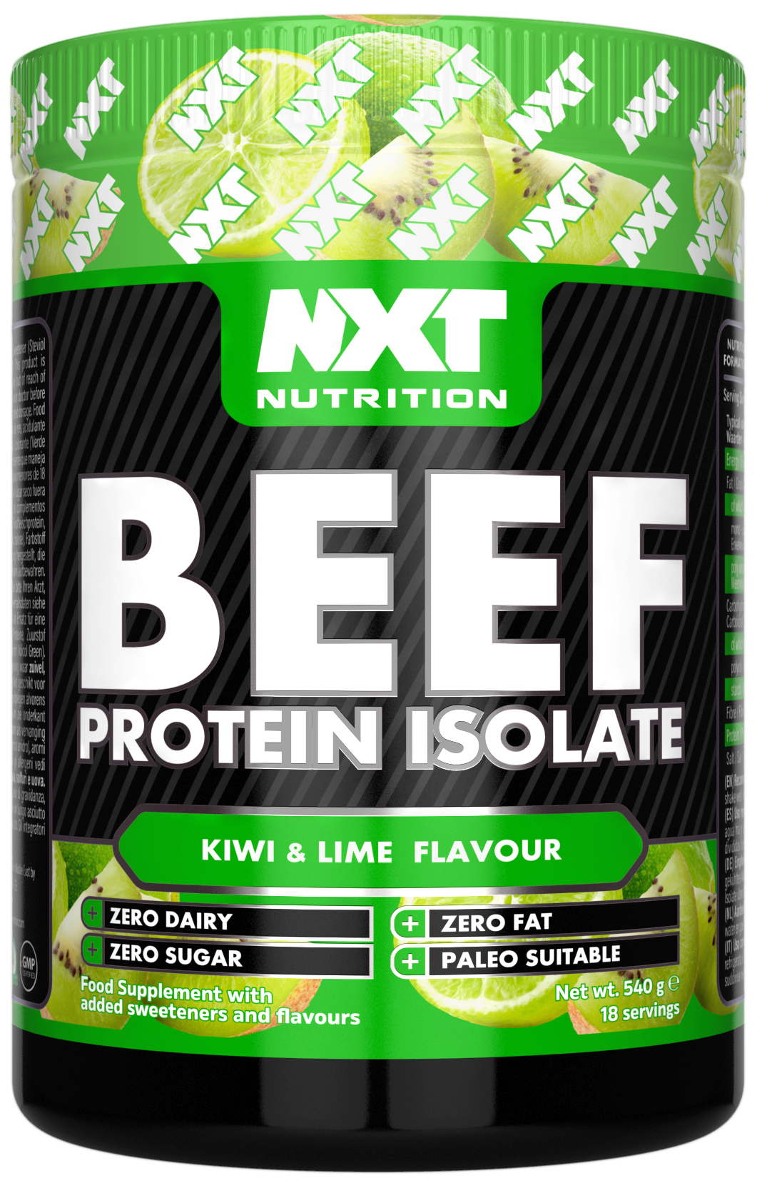 NXT Nutrition Beef Protein Isolate - Kiwi Lime - 1.8kg