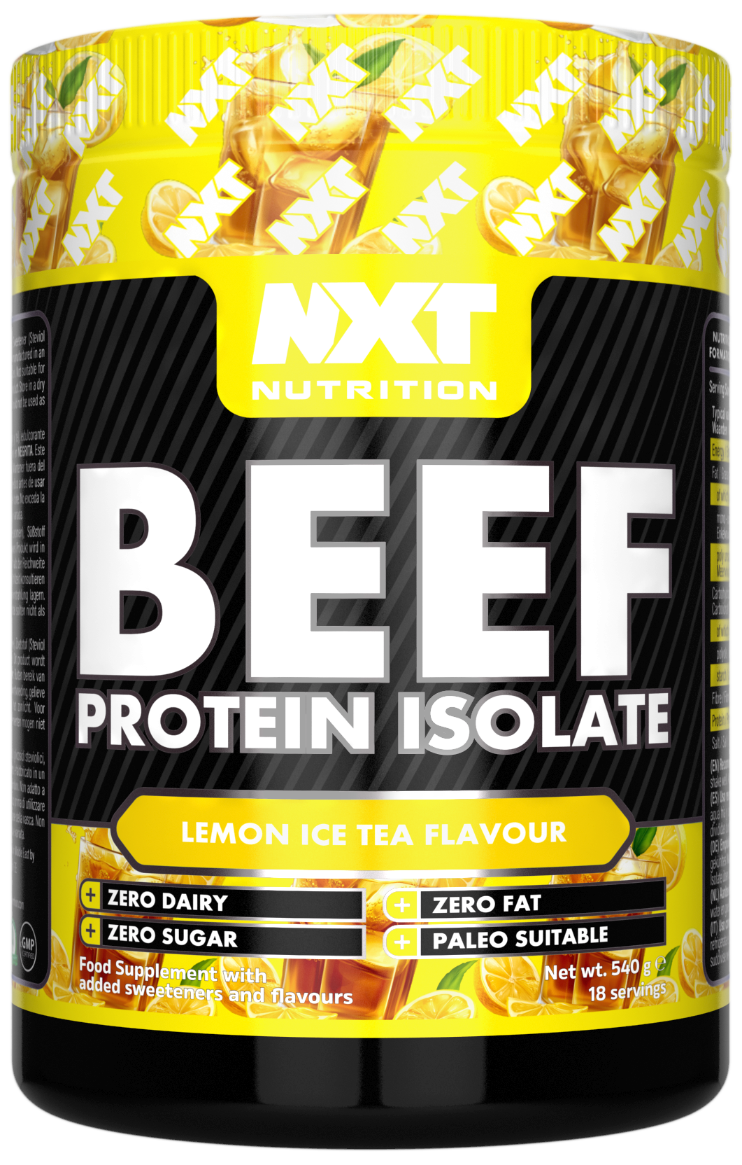NXT Nutrition Beef Protein Isolate - Lemon Ice Tea - 540g