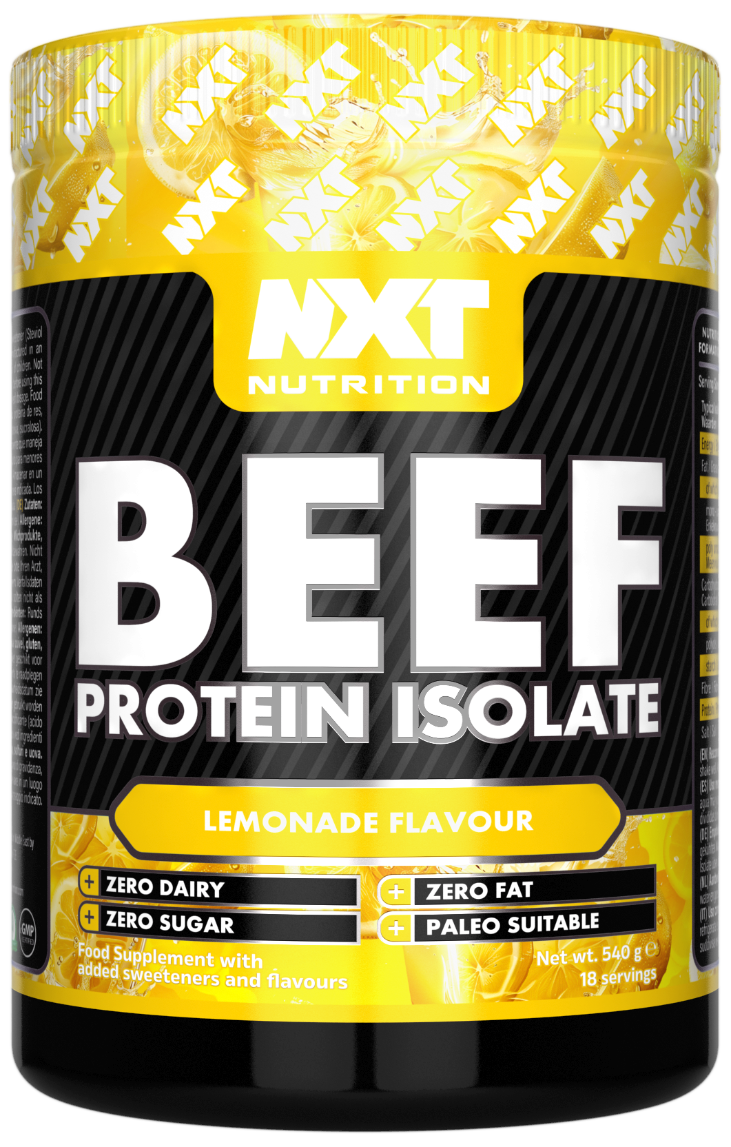 NXT Nutrition Beef Protein Isolate - Lemonade - 540g