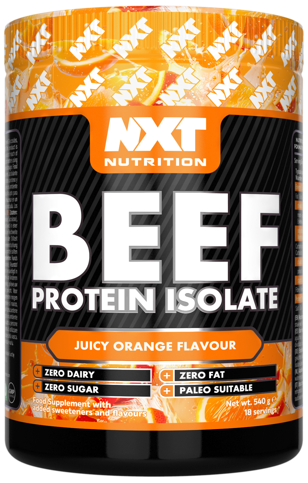 NXT Nutrition Beef Protein Isolate - Orange - 1.8kg