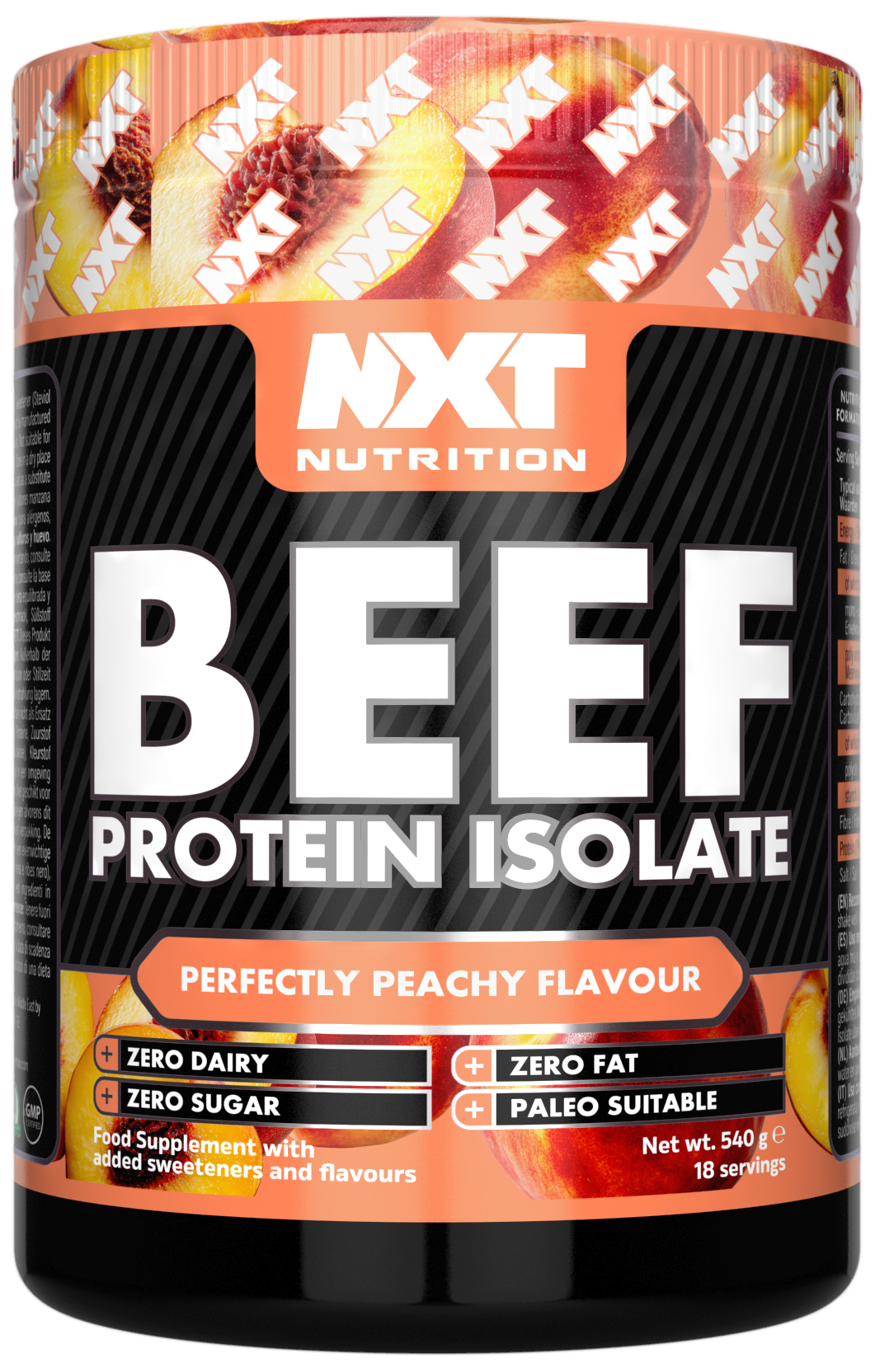 NXT Nutrition Beef Protein Isolate - Perfectly Peachy - 540g