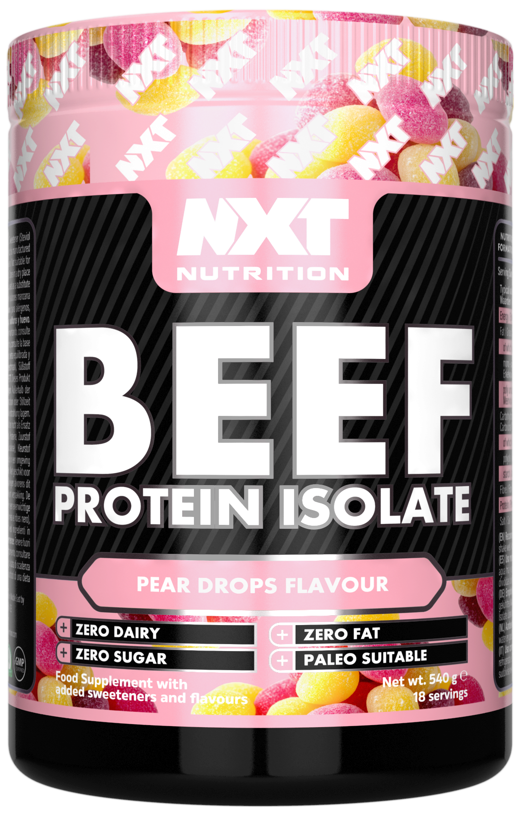NXT Nutrition Beef Protein Isolate - Pear Drops - 540g