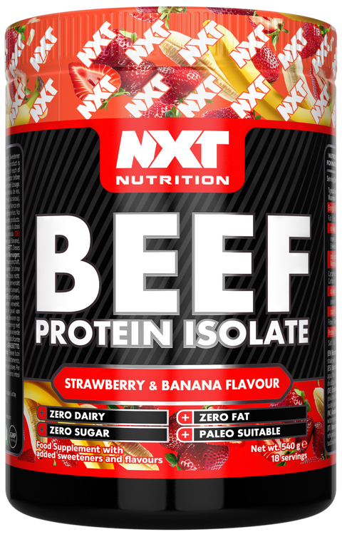 NXT Nutrition Beef Protein Isolate - Strawberry Banana - 540g