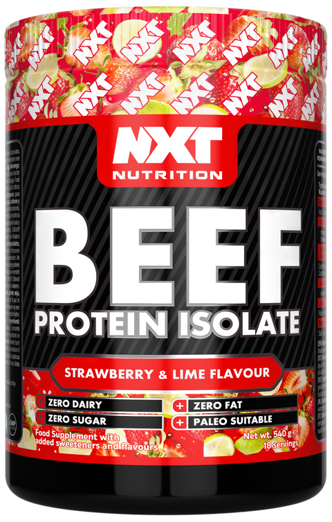 NXT Nutrition Beef Protein Isolate - Strawberry & Lime - 540g