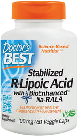 Doctor's Best Stabilized R-Lipoic Acid with BioEnhanced Na-RALA - GymStack